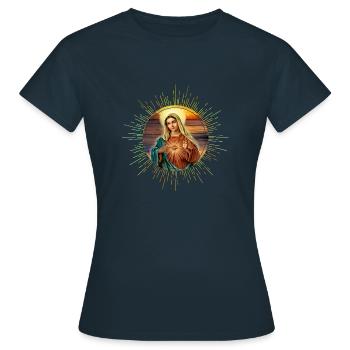 Maria Madonna - T-shirt Femme - marine - Devant - AI Model Female 172 dark (172cm)