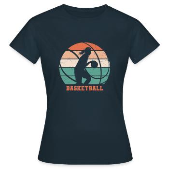 Basketball Girl Rétro - T-shirt Femme - marine - Devant - AI Model Female 172 dark (172cm)