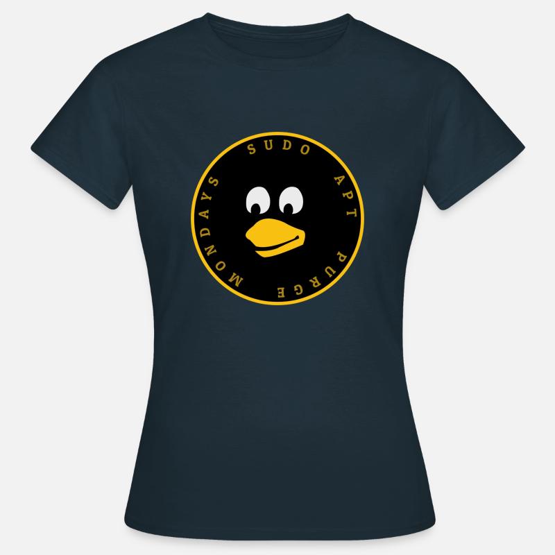 Conception Linux Penguin Tux - T-shirt Femme - marine