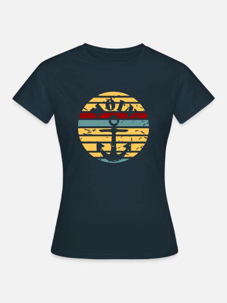 Moin- Retro - Frauen T-Shirt - Navy