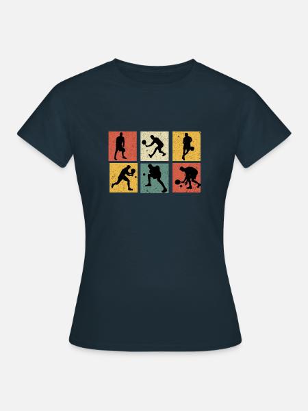 Rétro padel vintage padel padeliste cadeau padel - Dame-T-shirt - marineblå