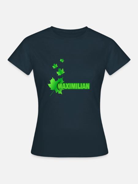 Ahornblatt für Maxi Maximilian - Frauen T-Shirt - Navy