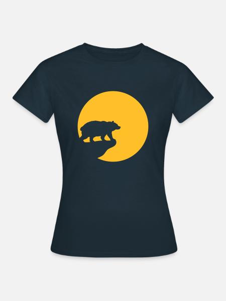 Bär Mond Klippe - Frauen T-Shirt - Navy