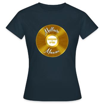 Disque D'or de la meilleure maman - T-shirt Femme - marine - Devant - AI Model Female 172 dark (172cm)