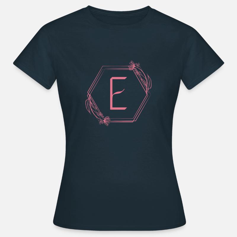 Buchstabe E - Frauen T-Shirt - Navy