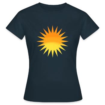 sun drawing - Women's T-Shirt - navy - Front - AI Model Female 172 dark (172cm)