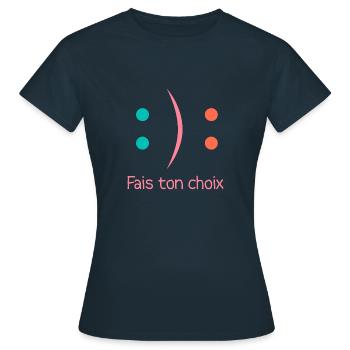 Choix - T-shirt Femme - marine - Devant - AI Model Female 172 dark (172cm)