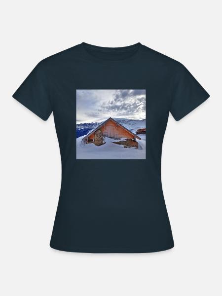Berghütte - Frauen T-Shirt - Navy