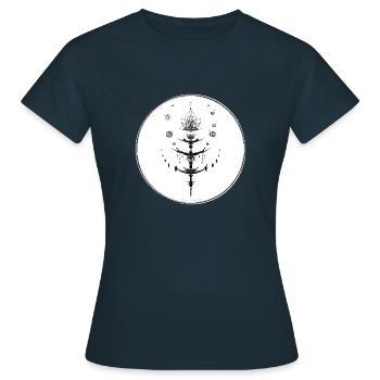 Mystic Collection ~ black tatoo ~ n°6 - Women's T-Shirt - navy - Front - AI Model Female 172 dark (172cm)