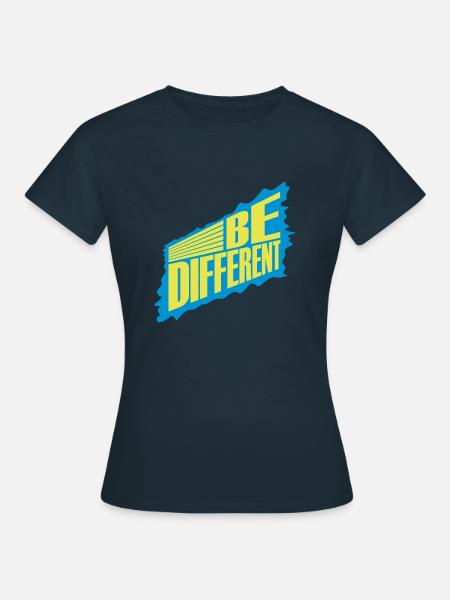 Be different Logo Design - Frauen T-Shirt - Navy