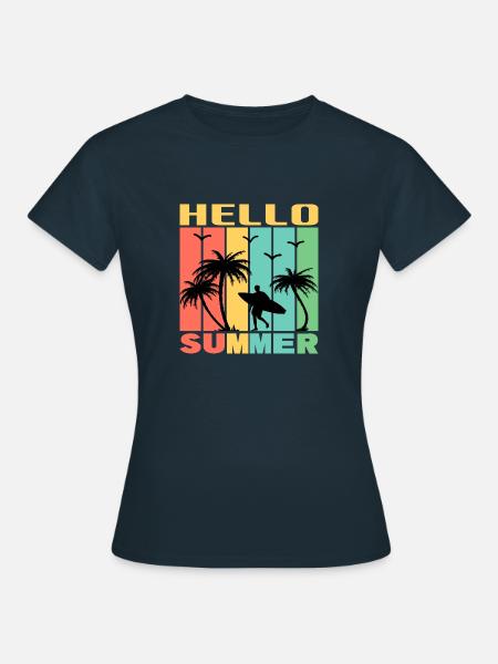 Hello Summer - Frauen T-Shirt - Navy