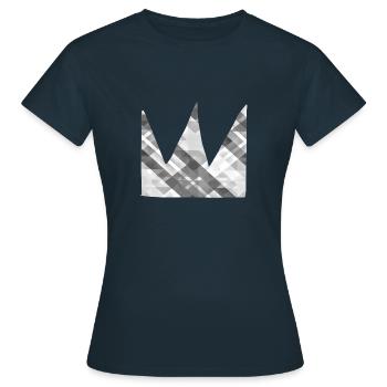 crown grey symbol shape - Women's T-Shirt - navy - Front - AI Model Female 172 dark (172cm)