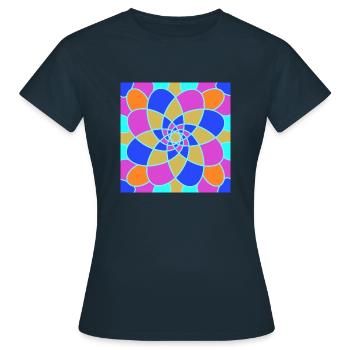 Mosaik von Rino - Frauen T-Shirt - Navy - Vorne - AI Model Female 172 dark (172cm)