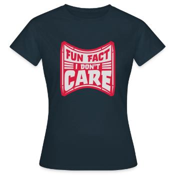 Je me fiche des faits - T-shirt Femme - marine - Devant - AI Model Female 172 dark (172cm)