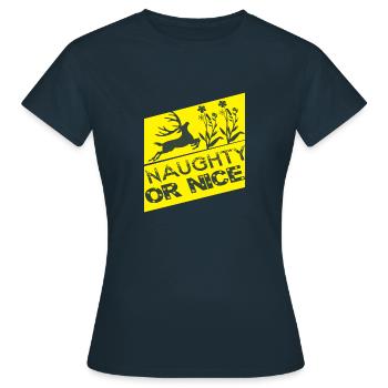 Coquin ou gentil - T-shirt Femme - marine - Devant - AI Model Female 172 dark (172cm)