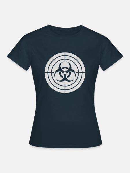 Zombie Jäger Biohazard Zielvisier - Frauen T-Shirt - Navy
