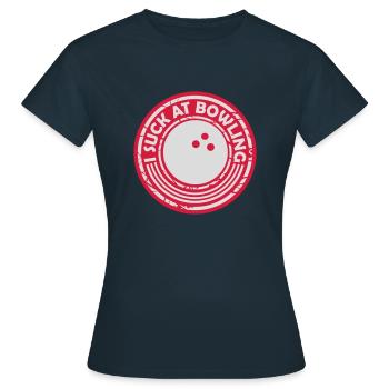 Je suis nul au bowling - T-shirt Femme - marine - Devant - AI Model Female 172 dark (172cm)