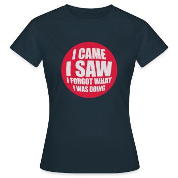 Je suis venu voir oublier - T-shirt Femme - marine - Devant - AI Model Female 172 dark (172cm)