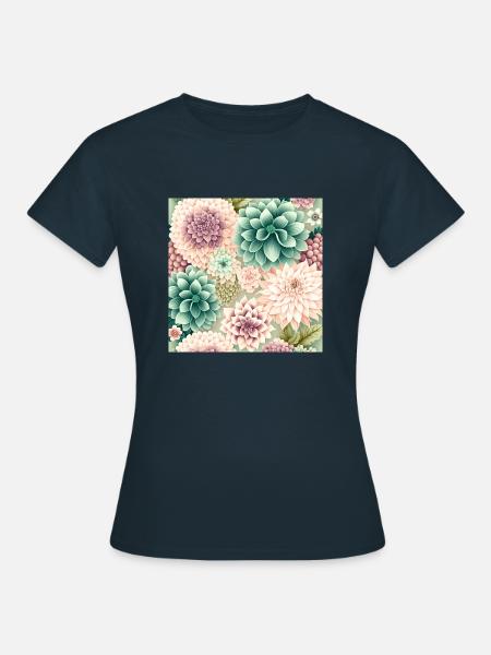 Floral Design 14 - Frauen T-Shirt - Navy