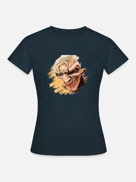 Krampus Percht Teufel 2322 - Frauen T-Shirt - Navy
