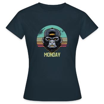 LUNDI - T-shirt Femme - marine - Devant - AI Model Female 172 dark (172cm)