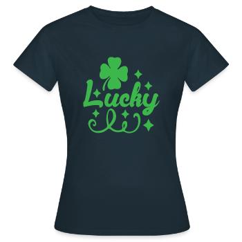 Chanceux - T-shirt Femme - marine - Devant - AI Model Female 172 dark (172cm)
