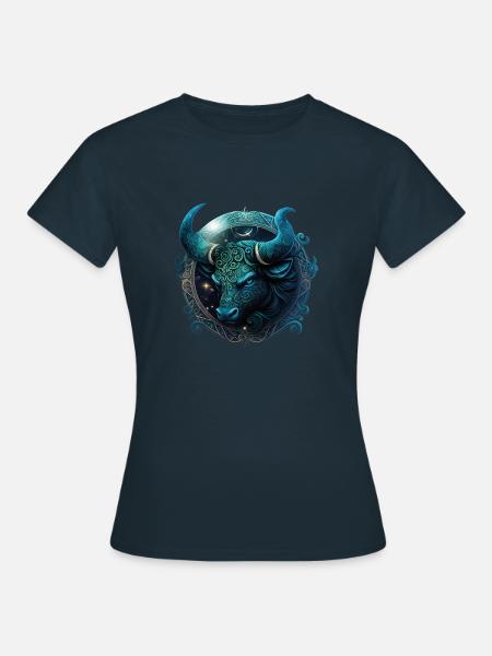 Sternzeichen Stier - Frauen T-Shirt - Navy