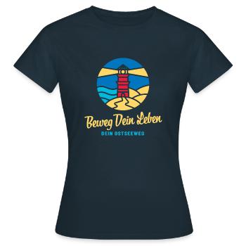 Beweg Dein Leben - Frauen T-Shirt - Navy - Vorne - AI Model Female 172 dark (172cm)