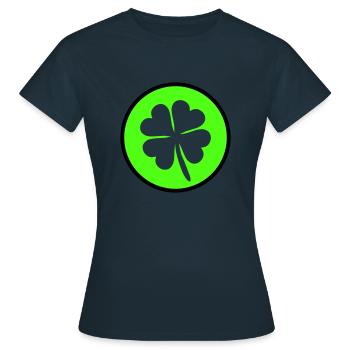 kleeblatt - Frauen T-Shirt - Navy - Vorne - AI Model Female 172 dark (172cm)