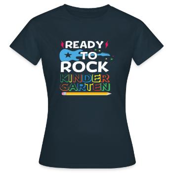 Jardin d’enfants Ready To Rock - T-shirt Femme - marine - Devant - AI Model Female 172 dark (172cm)
