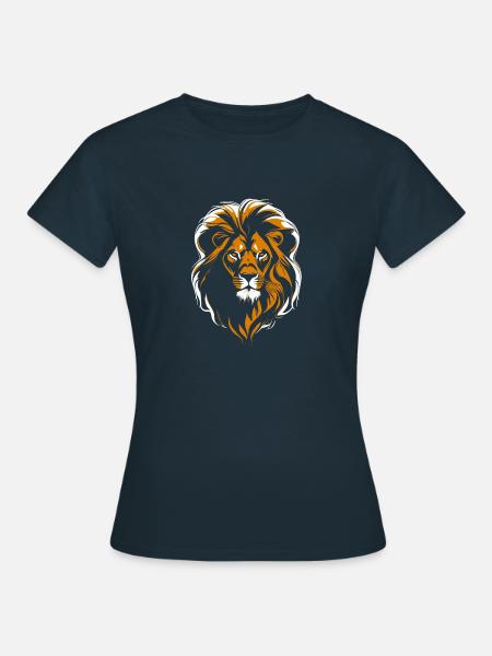 Löwe - Frauen T-Shirt - Navy