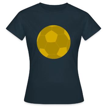 Ballon de foot en or - T-shirt Femme - marine - Devant - AI Model Female 172 dark (172cm)