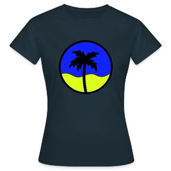 palmier - T-shirt Femme - marine - Devant - AI Model Female 172 dark (172cm)