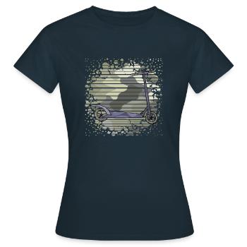 Roller - Frauen T-Shirt - Navy - Vorne - AI Model Female 172 dark (172cm)