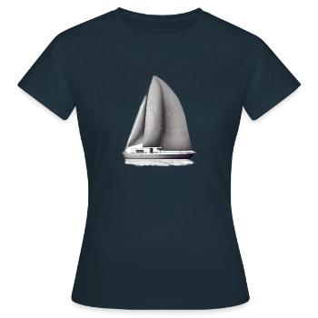 Segeln Segelboot Segelsport Segler Segelschiff - Frauen T-Shirt - Navy - Vorne - AI Model Female 172 dark (172cm)