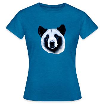 bär - Frauen T-Shirt - Antikblaues Saphir meliert - Vorne - AI Model Female 172 dark (172cm)
