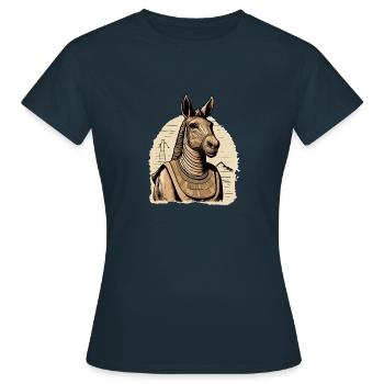 Rho l'âne Egyptien - T-shirt Femme - marine - Devant - AI Model Female 172 dark (172cm)
