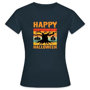 Happy Halloween - Frauen T-Shirt - Navy - Vorne - AI Model Female 172 dark (172cm)