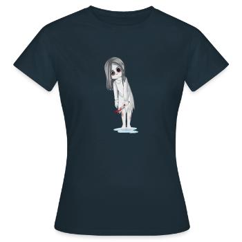 fille horreur - T-shirt Femme - marine - Devant - AI Model Female 172 dark (172cm)