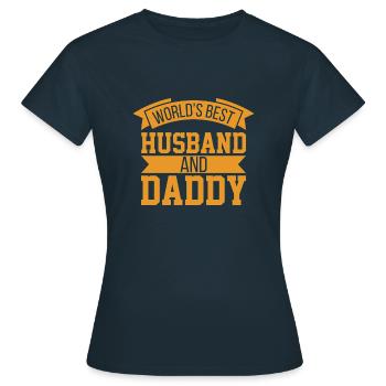 Der beste verheiratete und beste Vater - Frauen T-Shirt - Navy - Vorne - AI Model Female 172 dark (172cm)