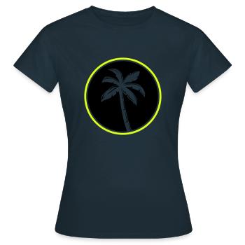 palmier - T-shirt Femme - marine - Devant - AI Model Female 172 dark (172cm)