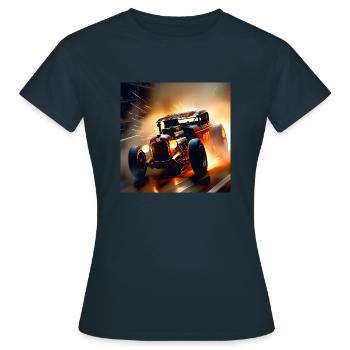 Rusty Hot Rod racing #7 - Women's T-Shirt - navy - Front - AI Model Female 172 dark (172cm)
