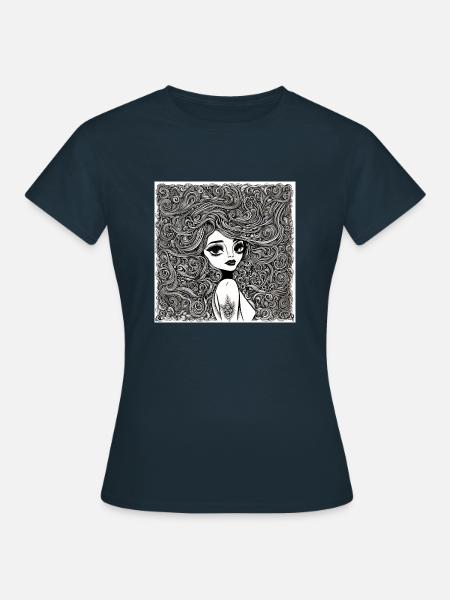 Frisur #1 - Frauen T-Shirt - Navy