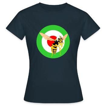 Wasp Mod Target Green - Women's T-Shirt - navy - Front - AI Model Female 172 dark (172cm)