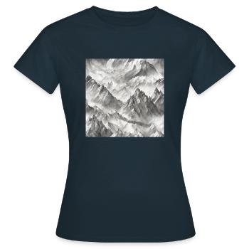 Montagnes - T-shirt Femme - marine - Devant - AI Model Female 172 dark (172cm)