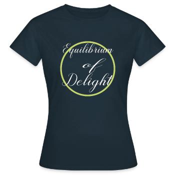 Présent Idée présente Équilibre holistique - T-shirt Femme - marine - Devant - AI Model Female 172 dark (172cm)