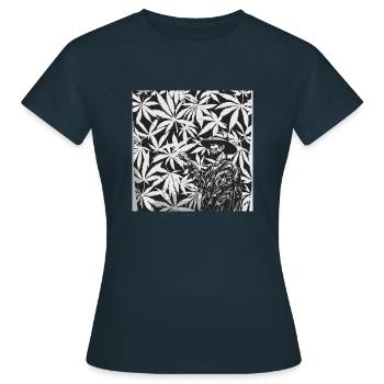 Fumer de l’herbe Cannabis Fumer du cannabis Trip Dream Joint - T-shirt Femme - marine - Devant - AI Model Female 172 dark (172cm)