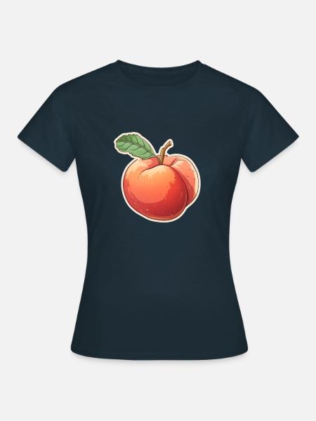 Pfirsich - Frauen T-Shirt - Navy