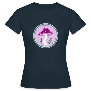 Mystic mushroom - Women's T-Shirt - navy - Front - AI Model Female 172 dark (172cm)