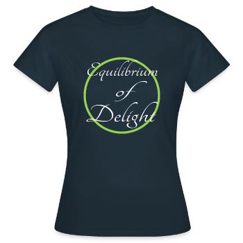 maintaining balance quote finding joy joy - Women's T-Shirt - navy - Front - AI Model Female 172 dark (172cm)